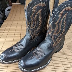 Ariat Mens "Circuit Competitor" Round Toe Boots Limosine Black 10025078 Size 13D